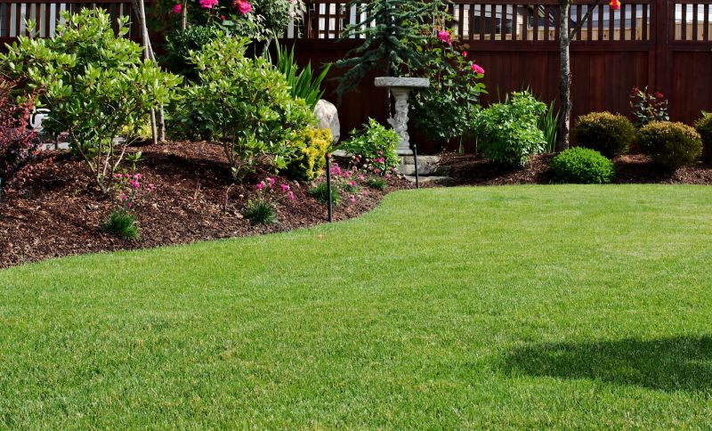Trimmed Lawn with Flower Beds